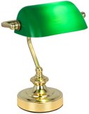 Globo Antique brass light green tafellamp