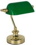 Globo Antique brass light green tafellamp