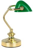 Globo Antique brass light green tafellamp