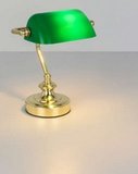 Globo Antique brass light green tafellamp