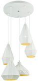 Globo Mosaic white five lamp holders hanglamp