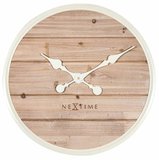 Nextime Plank Big White 50 cm klok