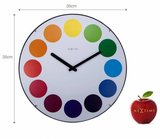 Afbeelding van NeXtime Dots Dome wit 35 cm