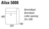 Allux 5000 zwart brievenbus_