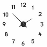 afbeelding van de Nextime Small Hands Zwart 48 cm klok