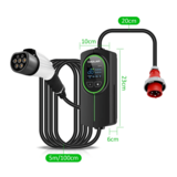Daolar Wifi 11 kW - 16A - Type 2 - 5 pins-CEE thuislader - 3 fase - met instelbare 10 uurs timer - 5 meter kabel