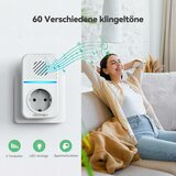 Tecknet HWD01808 kinetische draadloze deurbel met USB - wit