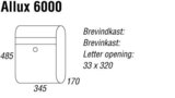 Allux 6000 zilver brievenbus_