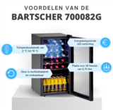 Bartscher 700082G flessenkoelkast (28 flessen)