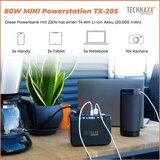 Technaxx TX-205 powerstation - 80 Watt uitgangsvermogen - 74 Wh capaciteit