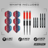 Red Dragon Peter Wright Brass steeltip dartpijlen - 20 gram