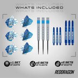 Red Dragon Gerwyn Price Brass steeltip dartpijlen - 20 gram