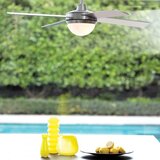 Sfeerfoto van chromen Beacon Futura Eco plafondventilator