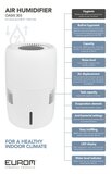 Eurom Oasis 303 Wifi luchtbevochtiger - 300 ml/u