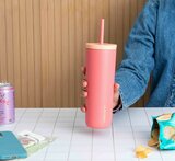 LifeStraw Go Steel Tumbler met waterfilter 500ml apricot pink