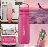 LifeStraw Go Steel waterfles met filter 700ml orchid pink