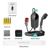 Daolar Wifi 11 kW - 16A - Type 2 - 5 pins-CEE thuislader - 3 fase - met instelbare timer - 5 meter kabel