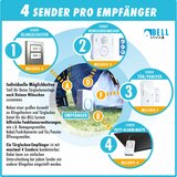 m-e BELL-8121 draadloze bewegingsmelder met oplaadbare ontvanger - 300 meter bereik