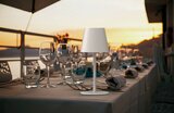 m-e Luna oplaadbare tafellamp - dimbaar - USB oplaadpoort - 6 kleurmodi - wit