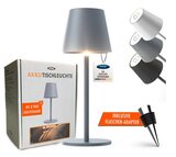 m-e Luna oplaadbare tafellamp - dimbaar - USB oplaadpoort - 6 kleurmodi - grijs