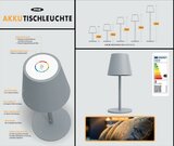 m-e Luna oplaadbare tafellamp - dimbaar - USB oplaadpoort - 6 kleurmodi - grijs