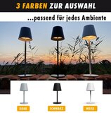 m-e Luna oplaadbare tafellamp - dimbaar - USB oplaadpoort - 6 kleurmodi - grijs