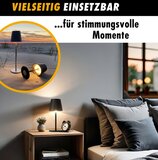 m-e Luna oplaadbare tafellamp - dimbaar - USB oplaadpoort - 6 kleurmodi - zwart