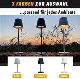 m-e Luna oplaadbare tafellamp - dimbaar - USB oplaadpoort - 6 kleurmodi - zwart