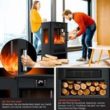 Kesser Kamin zwart elektrische sfeerhaard Wifi - 900/1800 W - 75 m3
