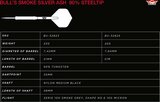 Bull's Smoke Silver Ash 90% steeltip dartpijlen
