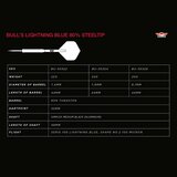 Bull's Lightning Blue 80% steeltip dartpijlen