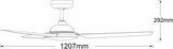 Beacon Somerset zwart plafondventilator 122 cm