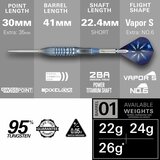 Target Phil Taylor Power Gx2 95% Swiss Point steeltip dartpijlen