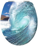 Afbeelding van de bovenkant van de Cornat 3D Wave decor toiletbril