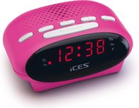 Ices ICR-210 roze wekkerradio Ices ICR-210 roze wekkerradio