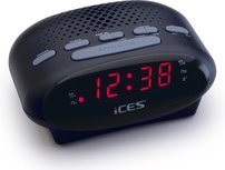 Ices ICR-210 zwart wekkerradio Ices ICR-210 zwart wekkerradio