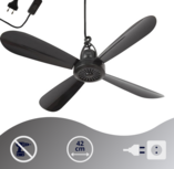 ZAAK. Movito Black mobiele plafondventilator 42 cm ZAAK. Movito Black mobiele plafondventilator 42 cm