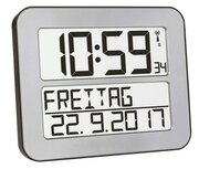 TFA Timeline Max zilver radiogestuurde digitale klok TFA Timeline Max zilver radiogestuurde digitale klok