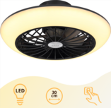 ZAAK. Lafee Black plafondventilator 30 cm - Inclusief LED ZAAK. Lafee Black plafondventilator 30 cm - Inclusief LED