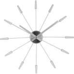 NeXtime Plug Inn zilver 58 cm klok