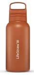 LifeStraw Go Steel waterfles met filter 1000ml kyoto orange LifeStraw Go Steel waterfles met filter 1000ml kyoto orange
