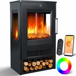 Kesser Kamin zwart elektrische sfeerhaard Wifi - 900/1800 W - 75 m3 Kesser Kamin zwart elektrische sfeerhaard Wifi - 900/1800 W - 75 m3