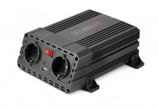 Technaxx Germany TE19 omvormer - 600 Watt uitgangsvermogen - 2x 230V - 2x 5V USB Technaxx Germany TE19 omvormer - 600 Watt uitgangsvermogen - 2x 230V - 2x 5V USB