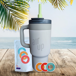 Air Up Tumbler met handvat Sandstone 890 ml starterskit + drie pods