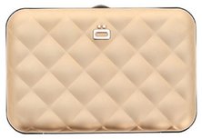 Ögon Quilted Button Rose Gold creditcardhouder Ögon Quilted Button Rose Gold creditcardhouder