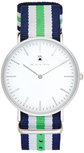 Black Oak Velutino blue white green 40 mm horloge Black Oak Velutino blue white green 40 mm horloge
