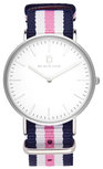 Black Oak Velutina blue white pink 36 mm horloge Black Oak Velutina blue white pink 36 mm horloge