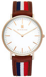 Black Oak Sailor brown blue white red 40 mm horloge Black Oak Sailor brown blue white red 40 mm horloge