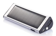 Loooqs Solar 2200 mAh zilver powerbank Loooqs Solar 2200 mAh zilver powerbank