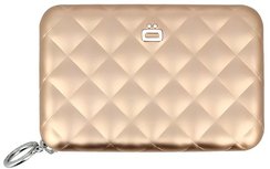 Ögon Quilted Zipper Rose Gold creditcardhouder Ögon Quilted Zipper Rose Gold creditcardhouder